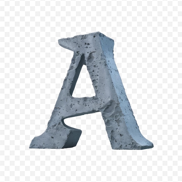 blue letter a on a white background