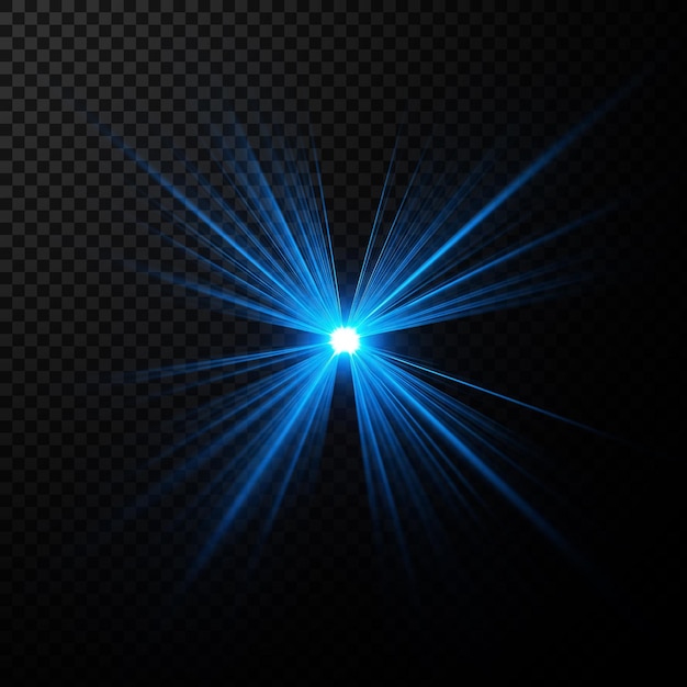 a blue light that is on a black background