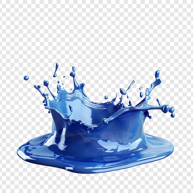 PSD blue liquid splash abstract illustration