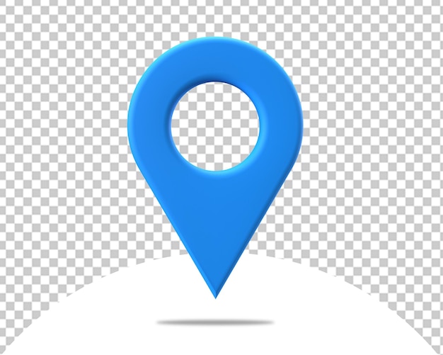 blue location 3d icon