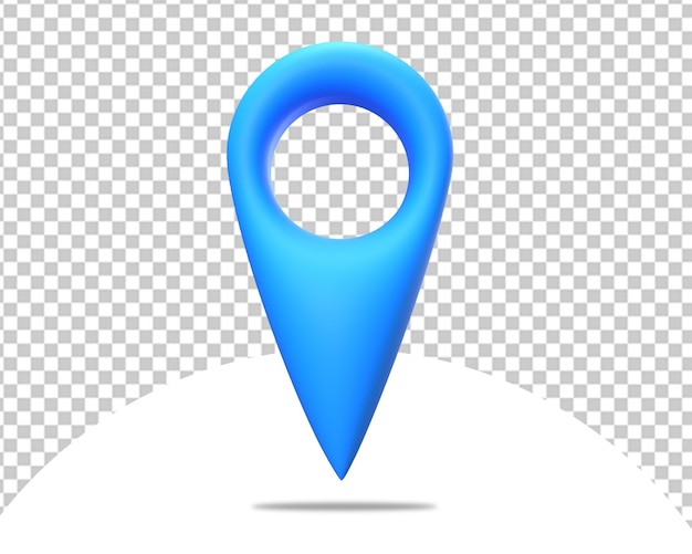 blue location map 3d pointer