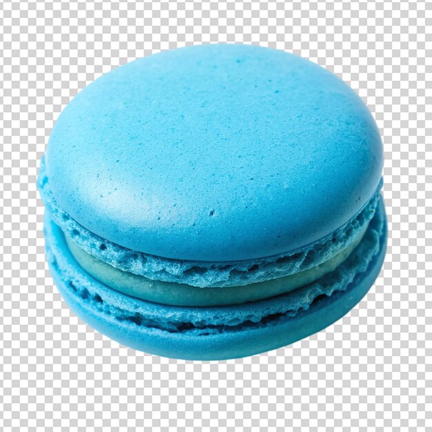 PSD blue macaroon isolated on transparent background