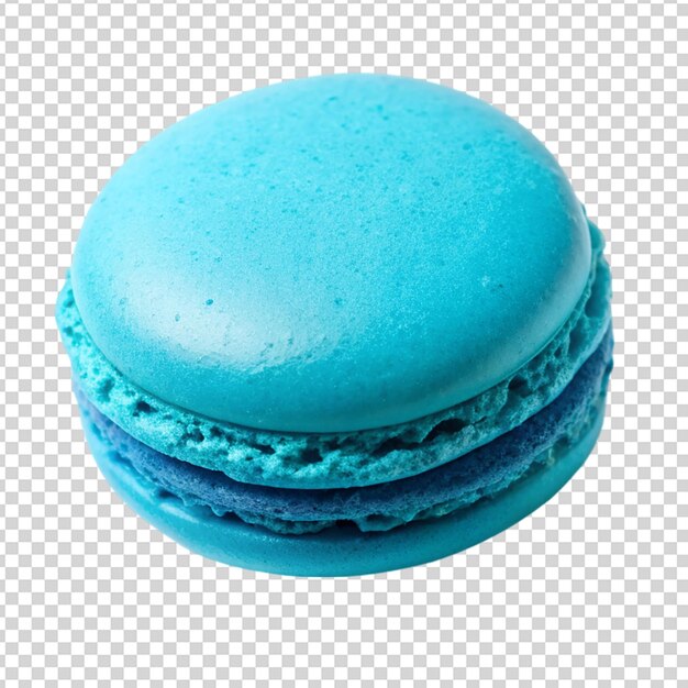 PSD blue macaroon isolated on transparent background