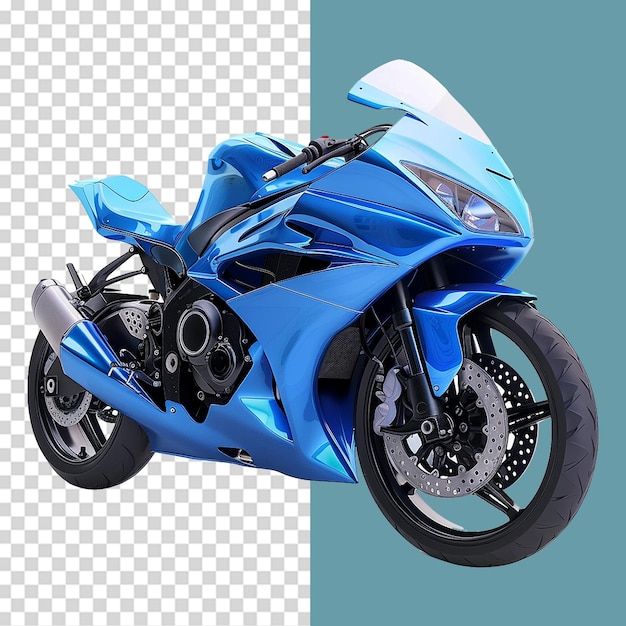 a blue motorcycle is upside down and the blue one is blue