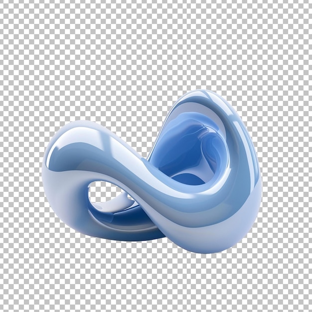 PSD a blue object with a curved shape of a blue object