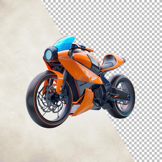 blue orange bike Isolated on transparent background png