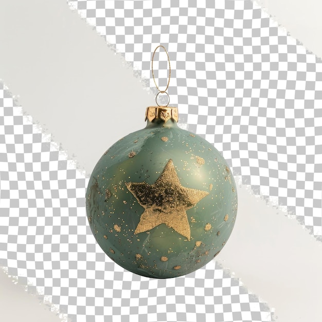 PSD a blue ornament with a star on it is hanging from a string