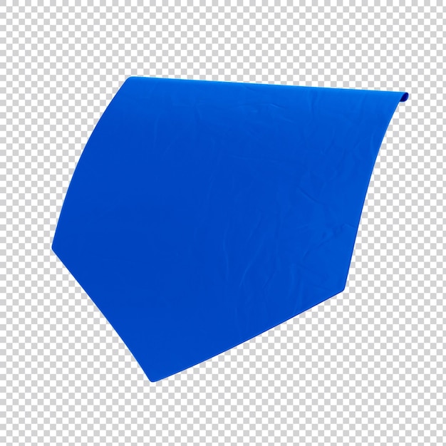 Blue paper flag 3d Festa Junina 3d Brazil for June party Saint John seal