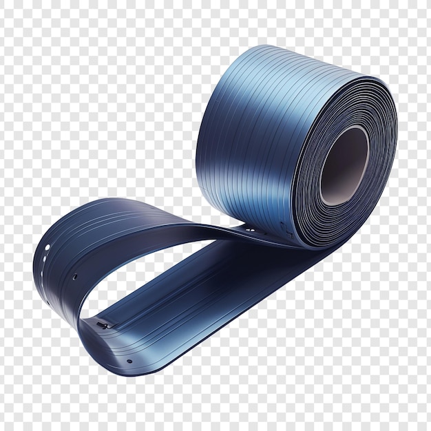 PSD blue plastic strap on a roll a packaging material for secure bundles