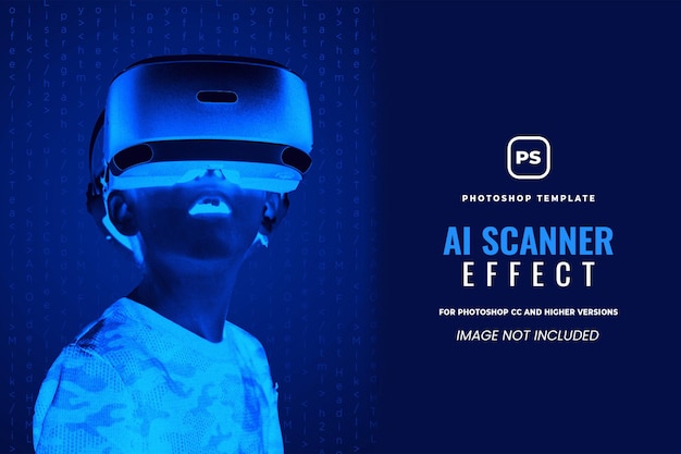 A blue poster that says ai scanner effect.