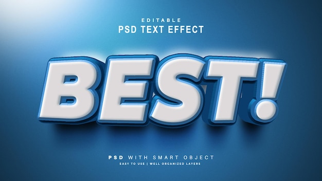 a blue poster that says quot best text effect effect effect quot