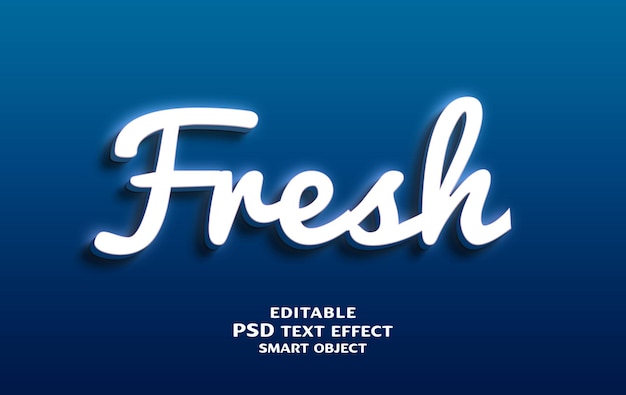 PSD a blue poster that says  fresh text