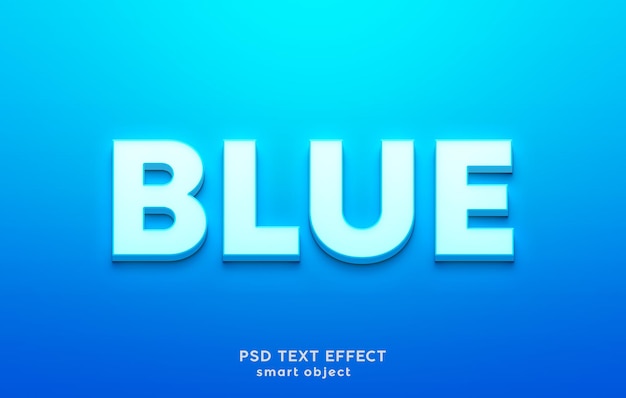 BLUE PSD text effect design free download