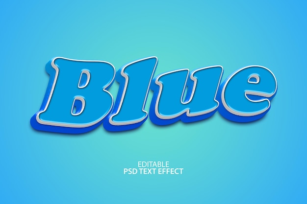 BLUE PSD TEXT EFFECT