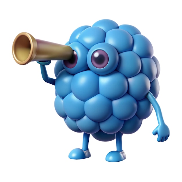 a blue robot with a horn that says quot blue sheep quot