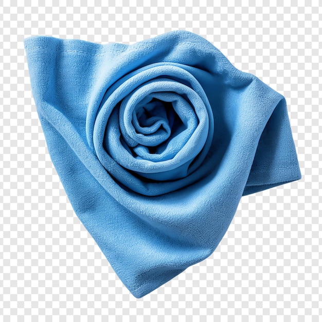 PSD a blue rose with a blue ribbon on a transparent background