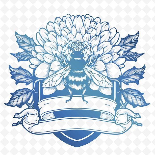 PSD a blue shield with a bee on it and the word bee on it