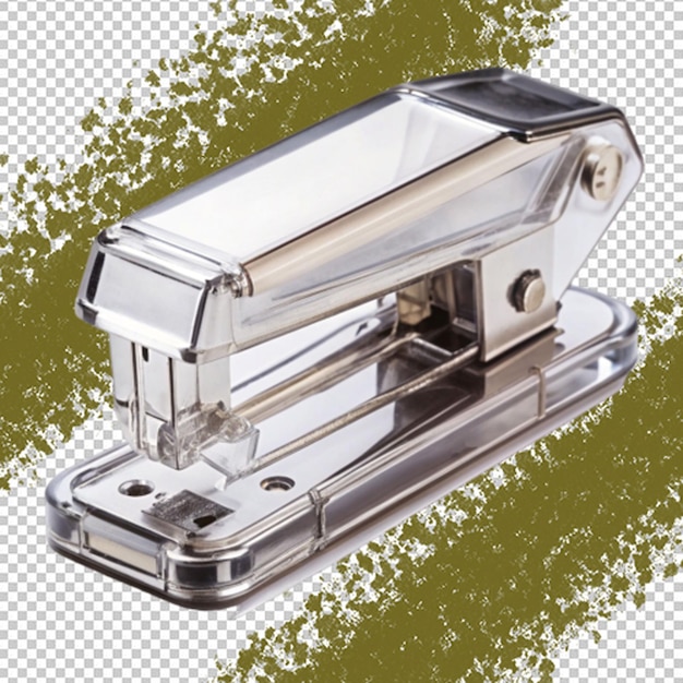 PSD a blue and silver stapler on transparent background