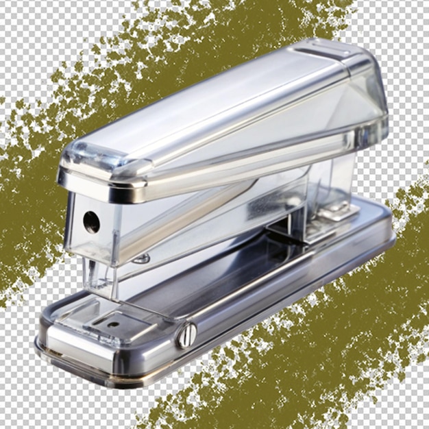 PSD a blue and silver stapler on transparent background