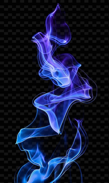 the blue smoke on a black background