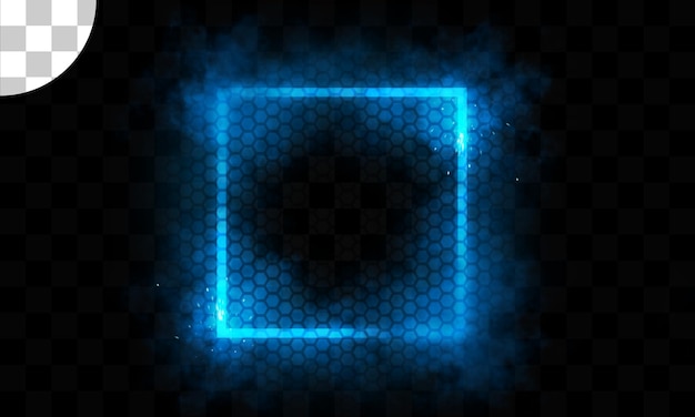 Blue square light effect