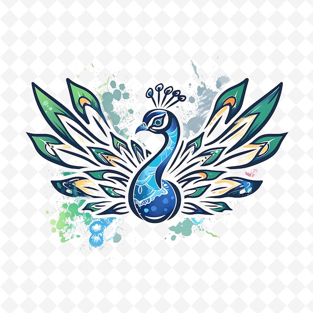 a blue swan with a crown on it