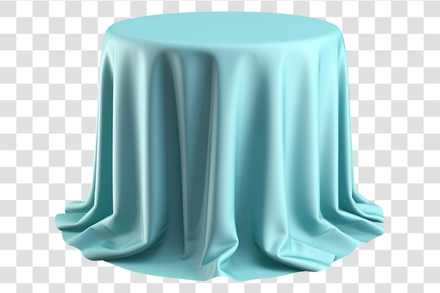 Blue tablecloth isolated on transparent background PNG