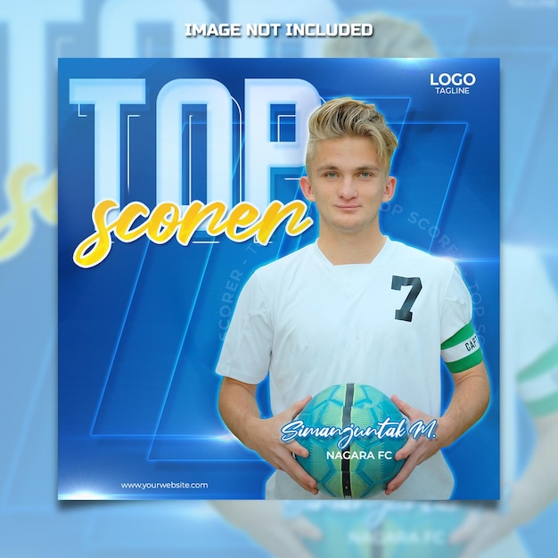 PSD blue top scorer psd template