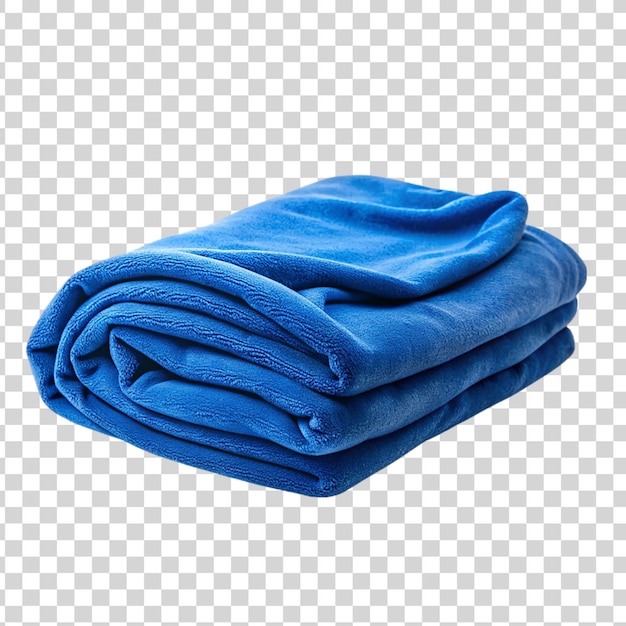 Blue towel Isolated on transparent background