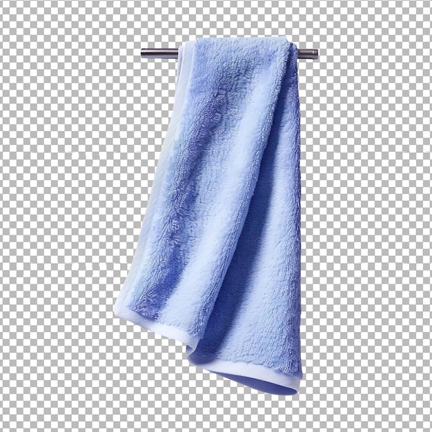 Blue towel isolated on transparent background