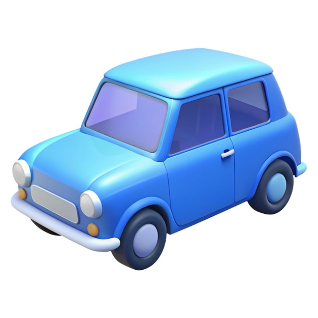 a blue toy car with the hood open