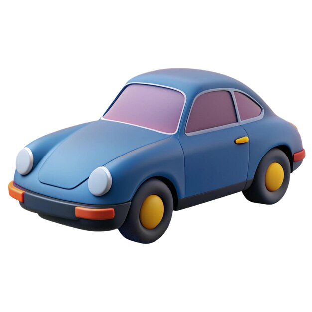 a blue toy car with the wheels on it