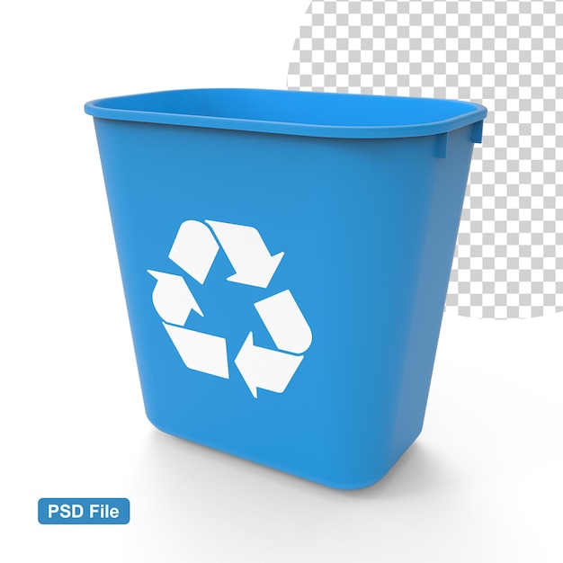 blue trash can background transparent