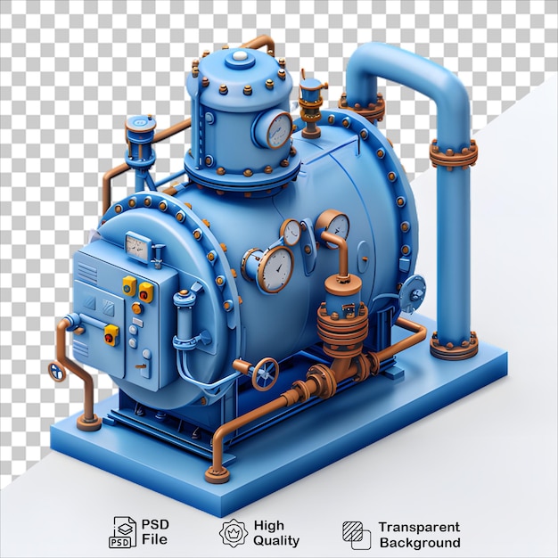 PSD a blue water pump with a blue cover and the word  clean  on the side