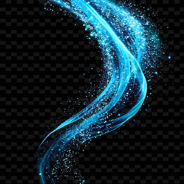 blue wave on a black background