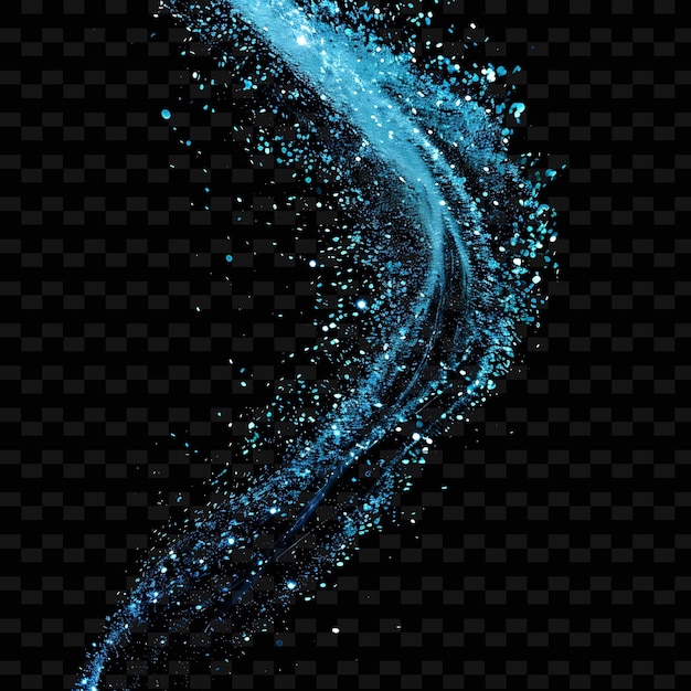 a blue wave of light on a black background