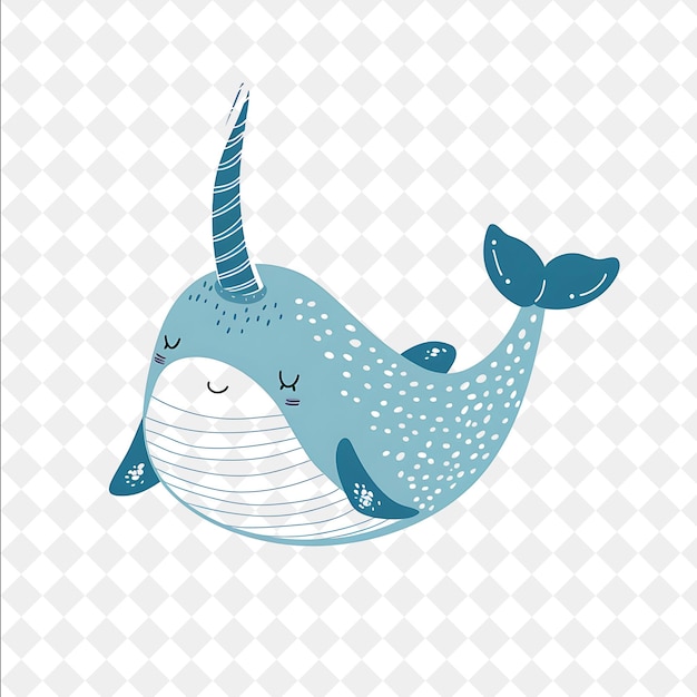 PSD a blue whale with a whale on it and a white background