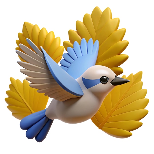 a blue and white bird with a blue beak that says quot blue quot