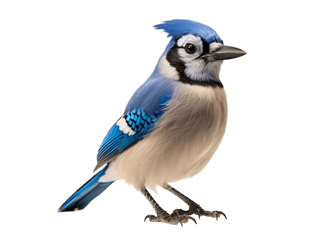 a blue and white bird