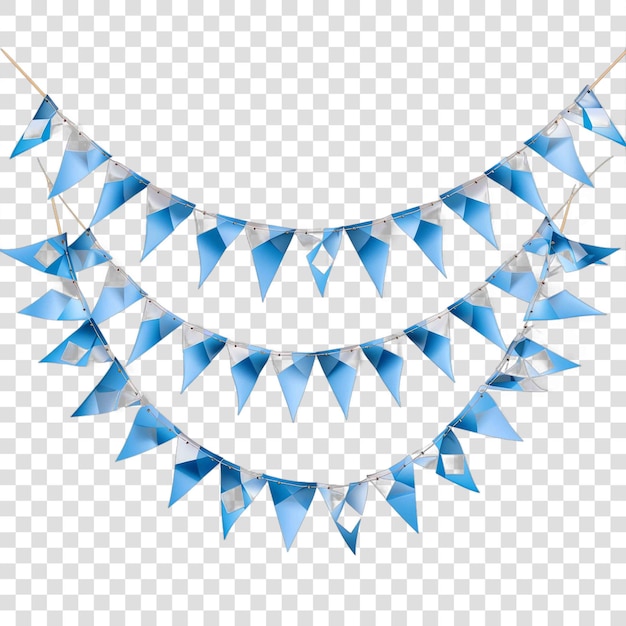 PSD blue and white bunting for oktoberfest