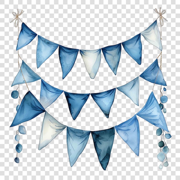 PSD blue and white bunting for oktoberfest