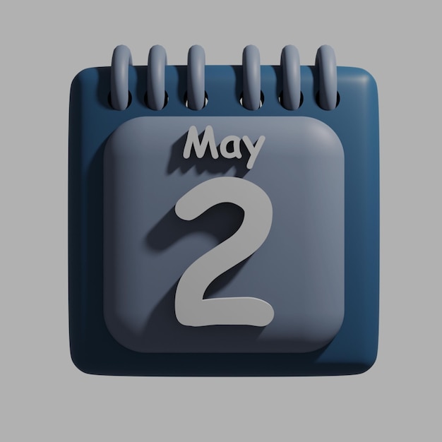 A blue and white calendar with the date may 29 on it.