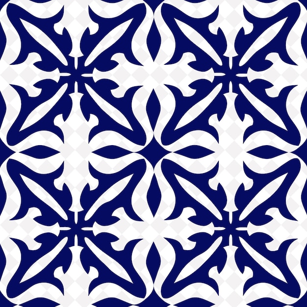 blue and white floral pattern on a white background