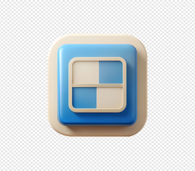 Blue and White Grid Icon