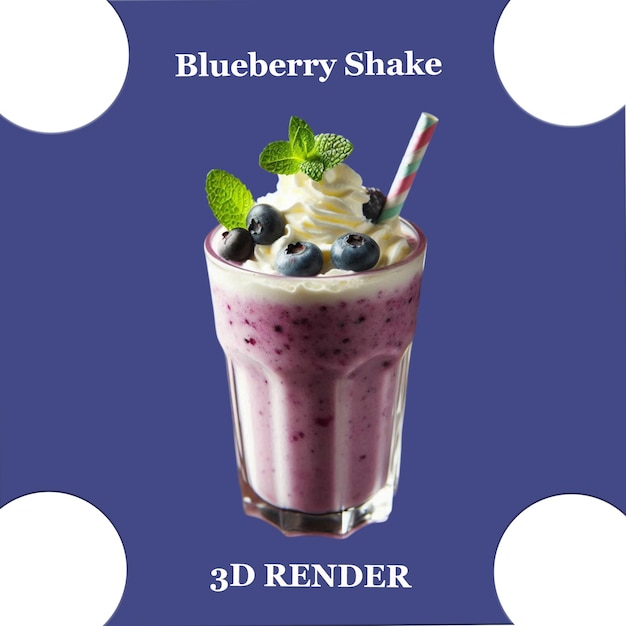 Blueberry Shake With White Background