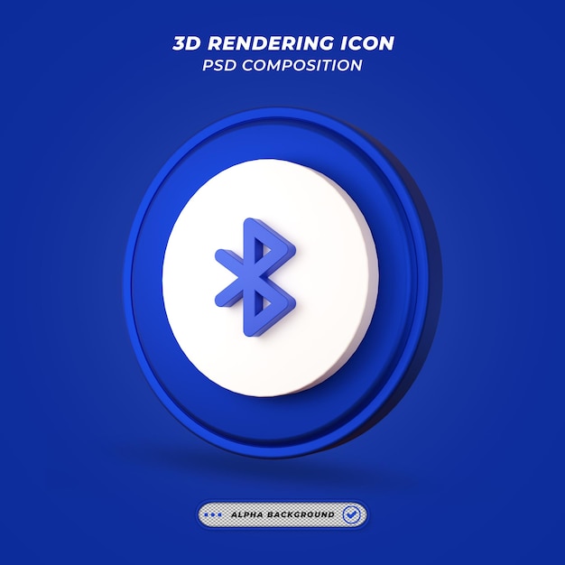 Bluetoth Icon in 3D Rendering