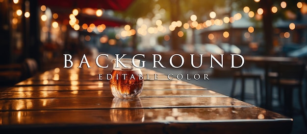 PSD blur coffee shop and restaurant with bokeh light background