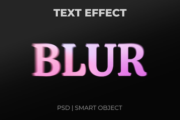 PSD blur colorful editable text effect psd