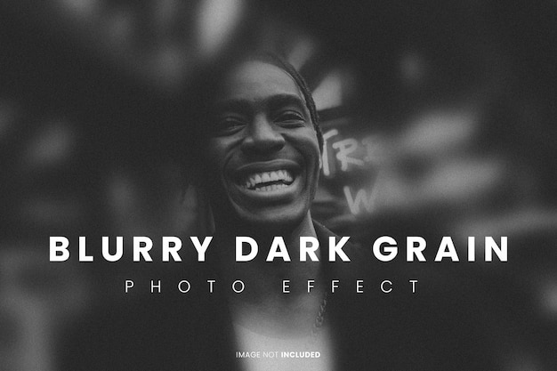 blurry dark grain photo effect psd