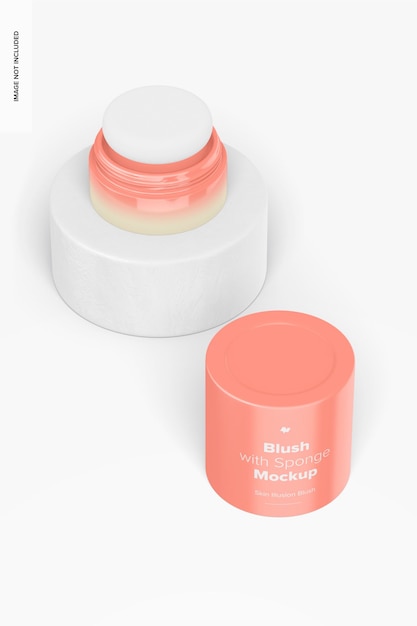 Blush with Sponge Mockup, Perspective